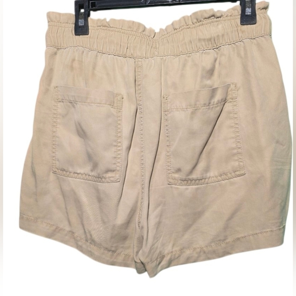 Loft Size Small Women's Tan Paperbag Drawstring Short Waist 32 Inseam 3 - Picture 3 of 4